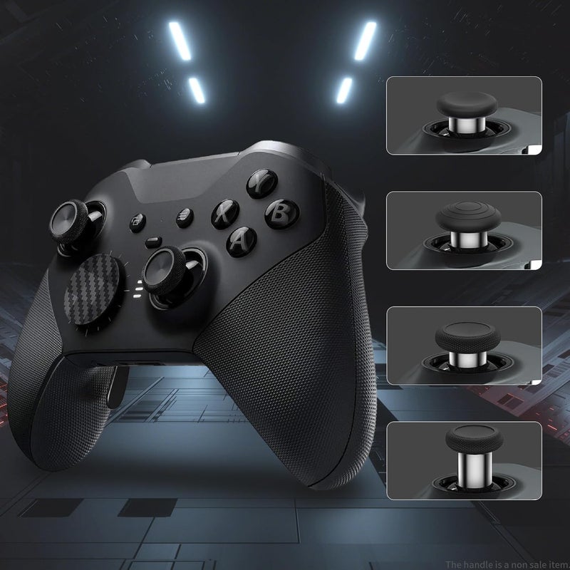 CHARM FOCUS 16-in-1 Metal Thumbsticks Replacement Kits for Xbox Elite Series 2, Xbox Elite 2 Controller Accessories, Includes Magnetic Joysticks, Paddles, Silicone Caps, D-Pads, 1 Tool (Carbon Black) - Image 5
